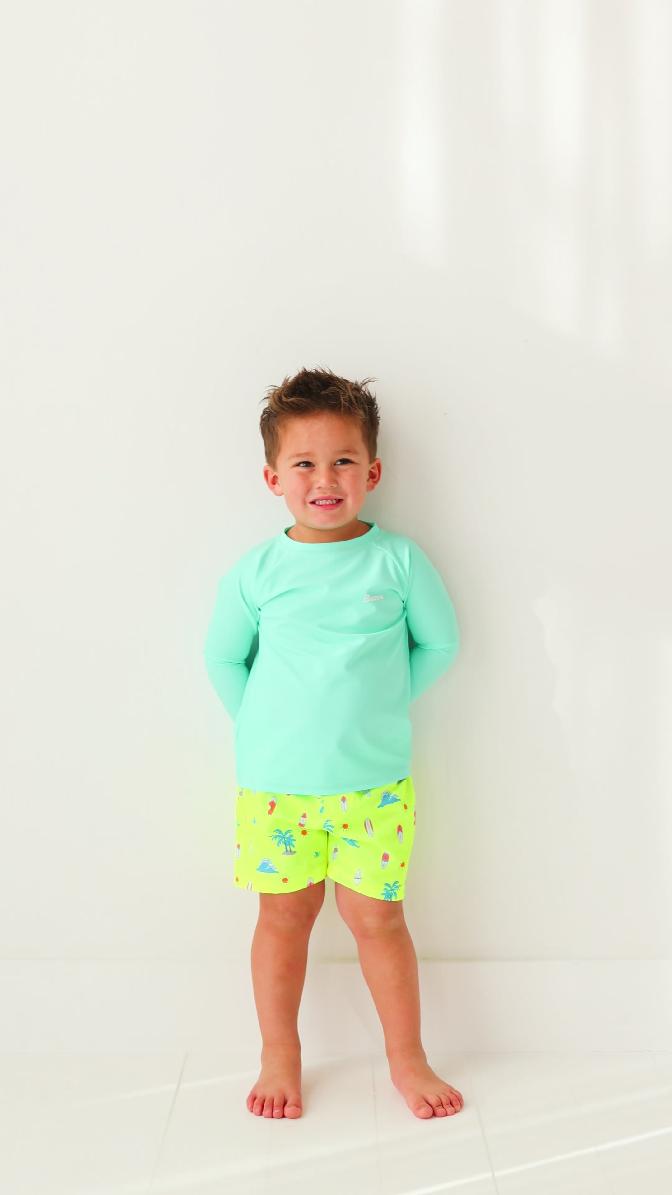 Neon Turquoise Rash Guard