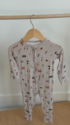 Tool Time Small Ribbed Zip Romper