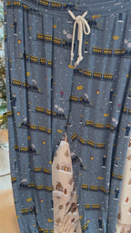 Christmas Trains Small Ribbed Men's Pants