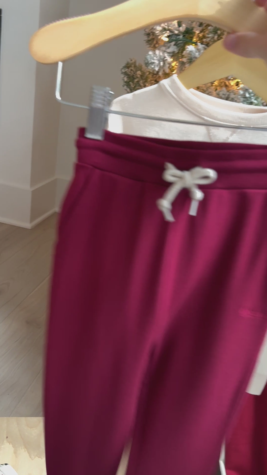 Maroon Bamboo French Terry Joggers