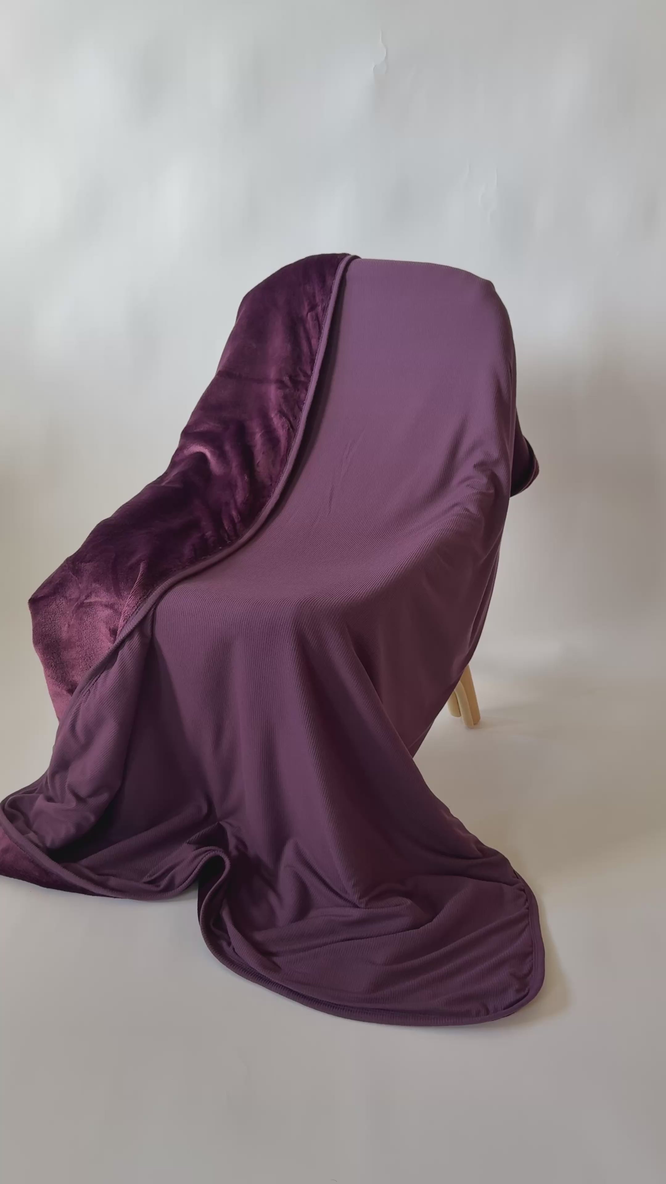 Mulberry Small Ribbed Toddler Blanket