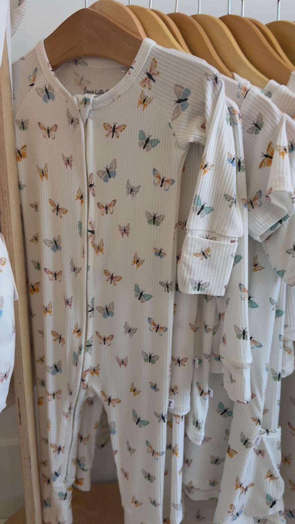 Butterflies Small Ribbed Zip Romper