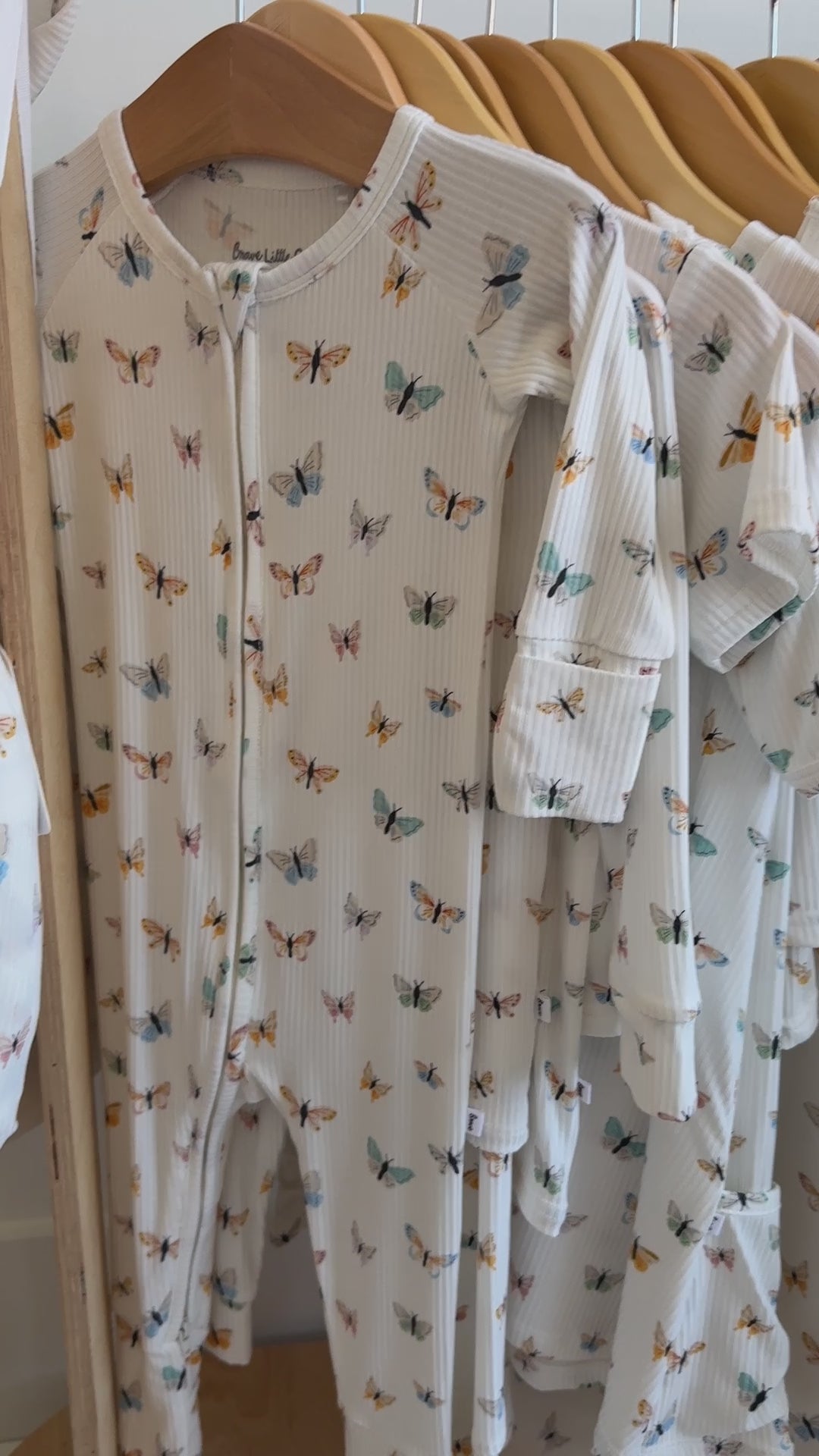 Butterflies Small Ribbed Zip Romper