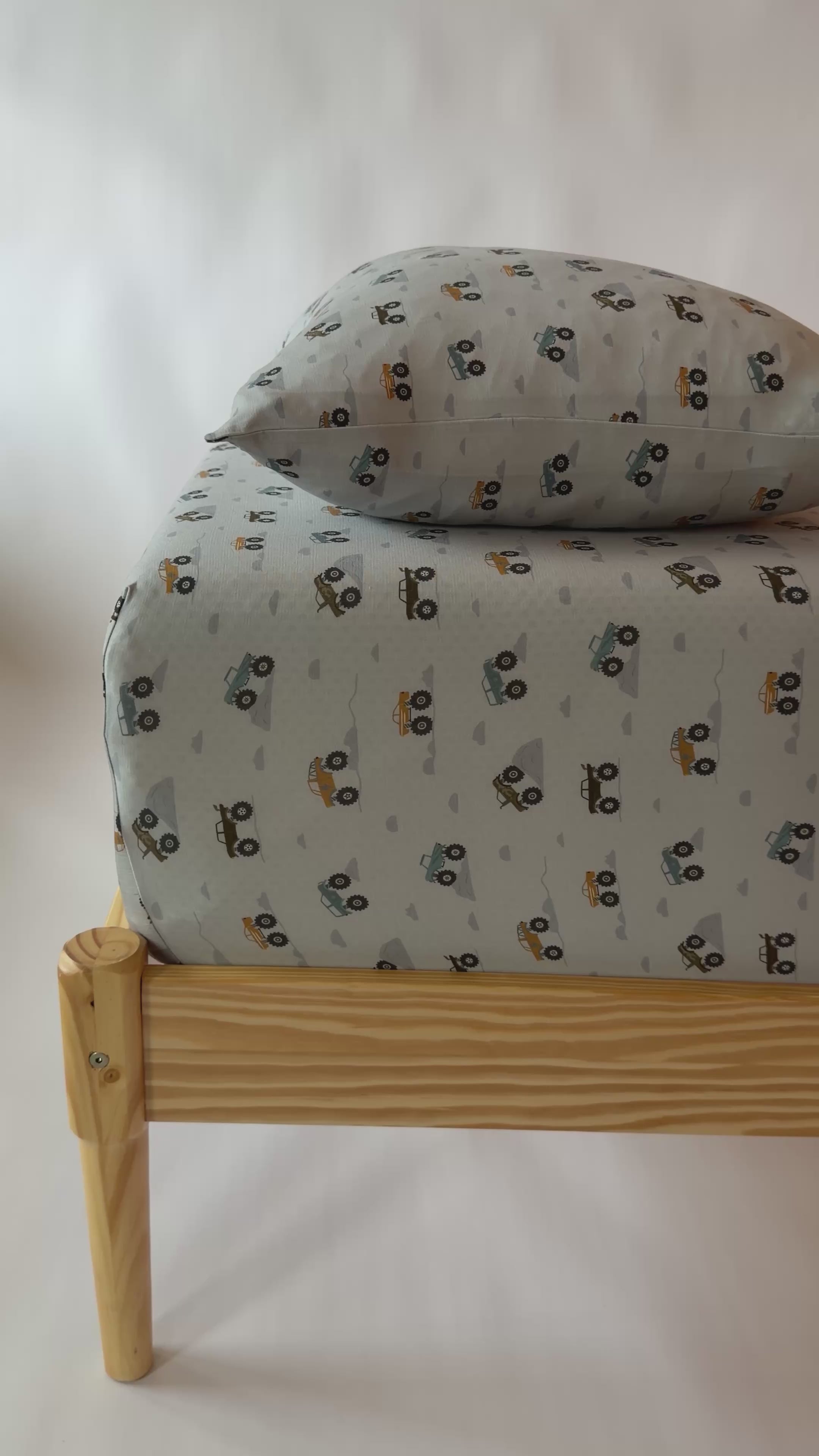 Monster Trucks Twin Sheet With Pillow Case