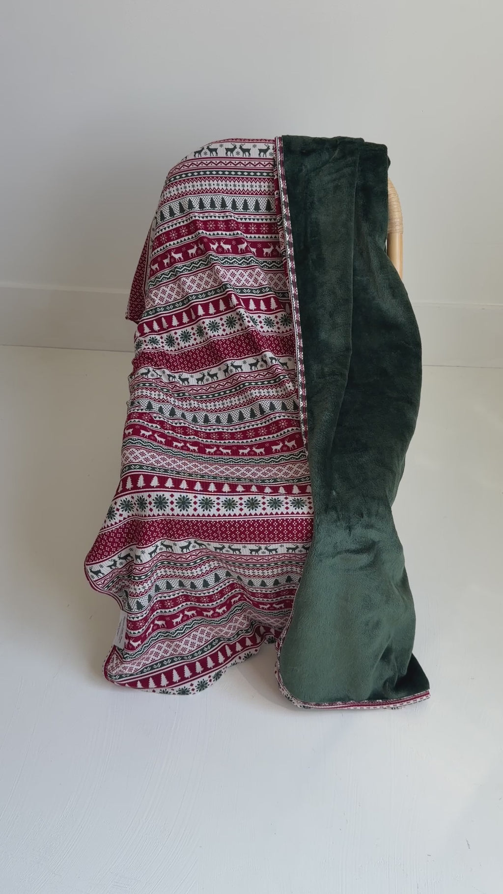 Christmas Sweater Stripe Small Ribbed Adult Blanket