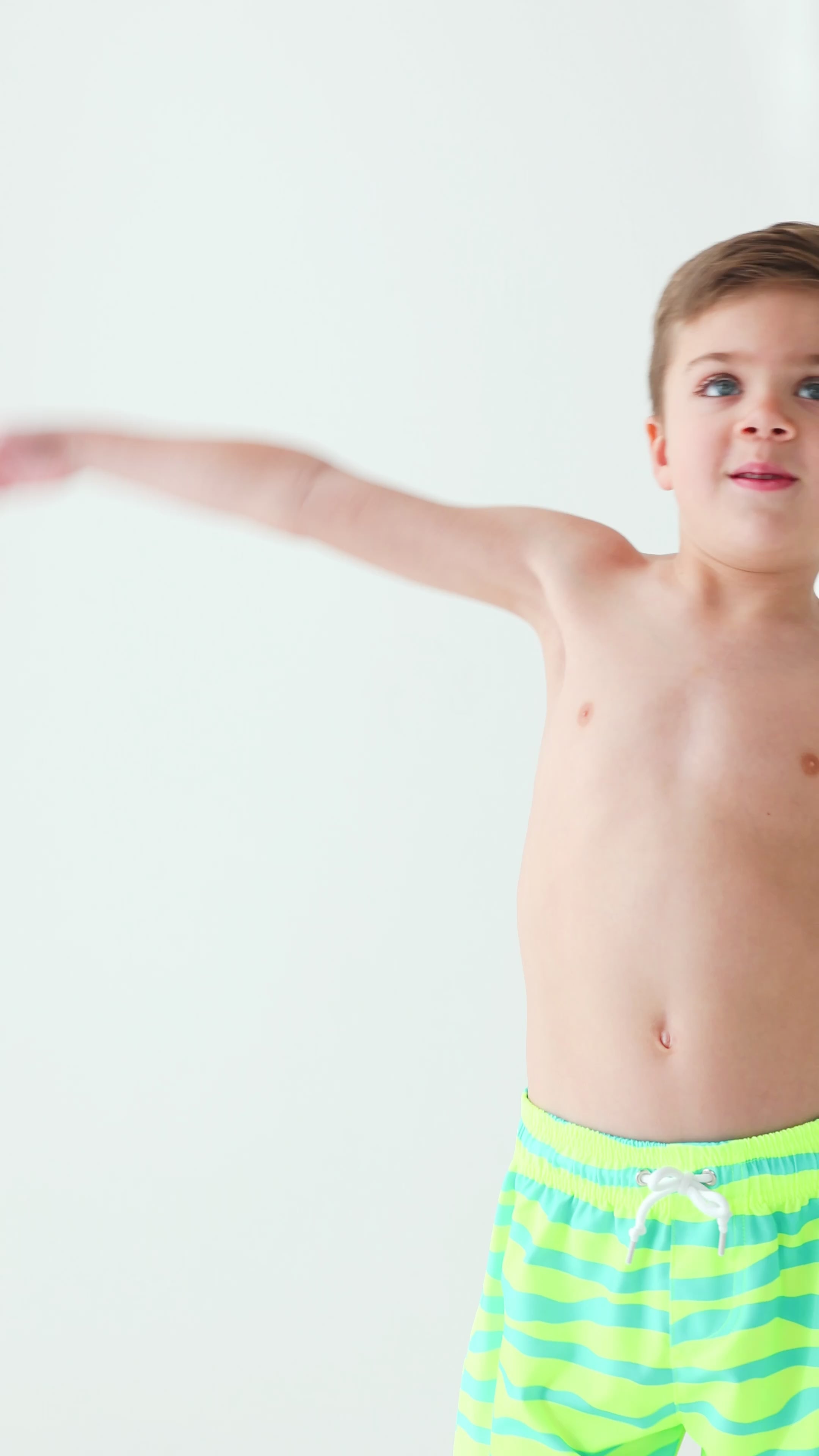 Neon Yellow Tides Swim Trunks