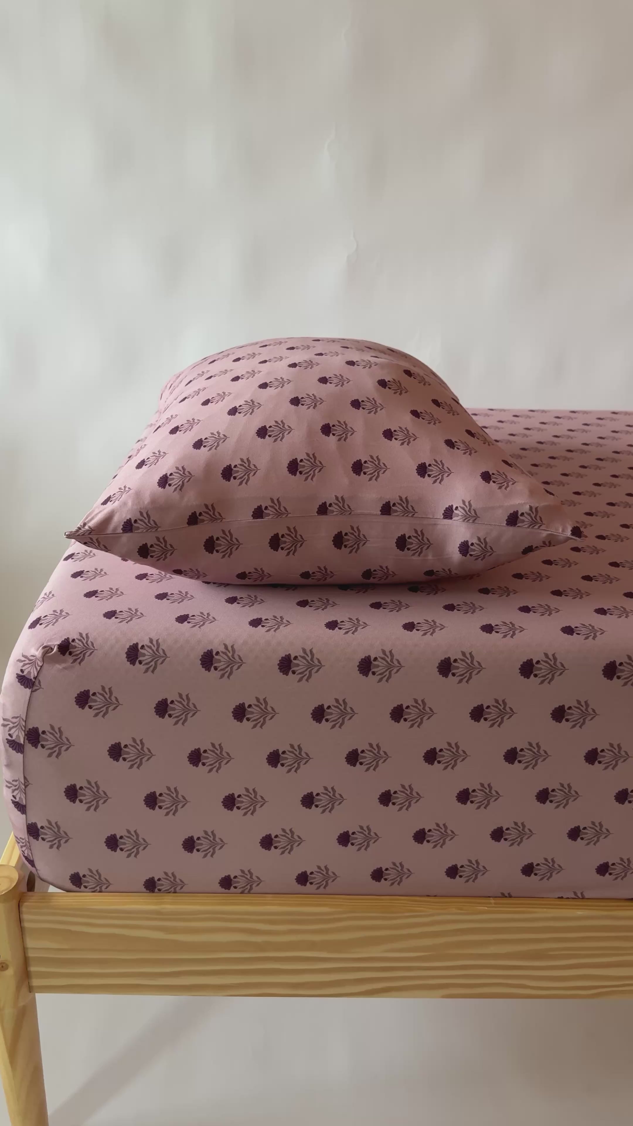 Folk Meadow Twin Sheet With Pillow Case