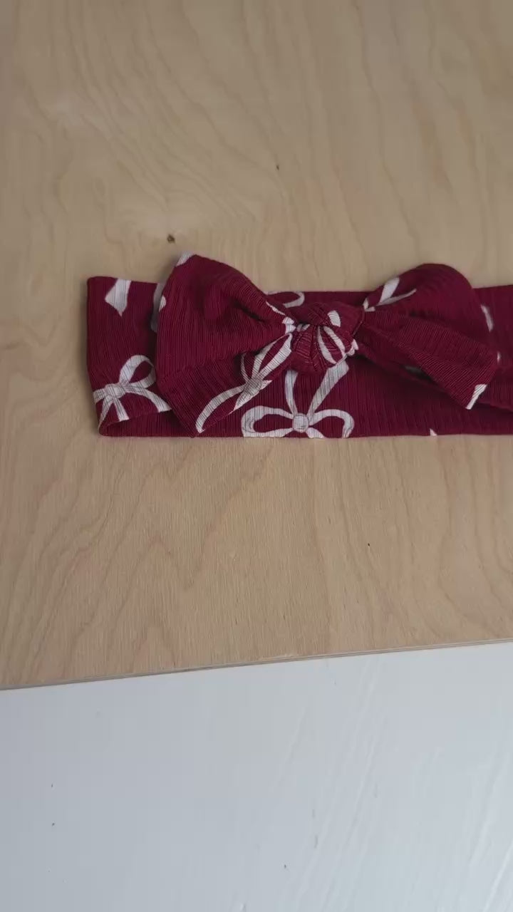 Coquette Bows Red Small Ribbed Bow