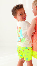 Neon Yellow Surfside Swim Trunks