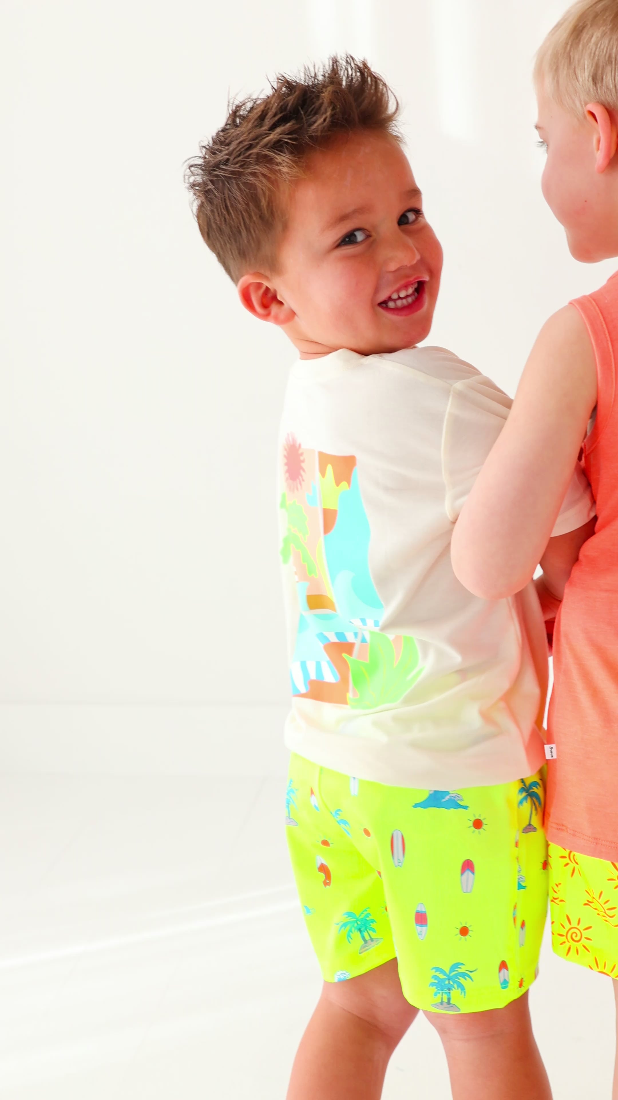 Neon Yellow Surfside Swim Trunks
