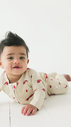 Firetrucks Zip Romper