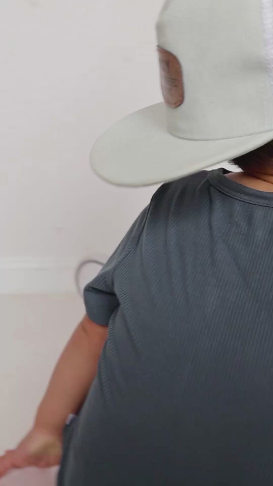 Dark Steel Blue Small Ribbed Summer Zip Romper