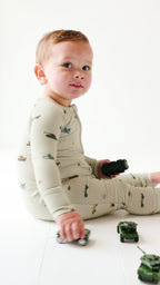 Military Small Ribbed Zip Romper