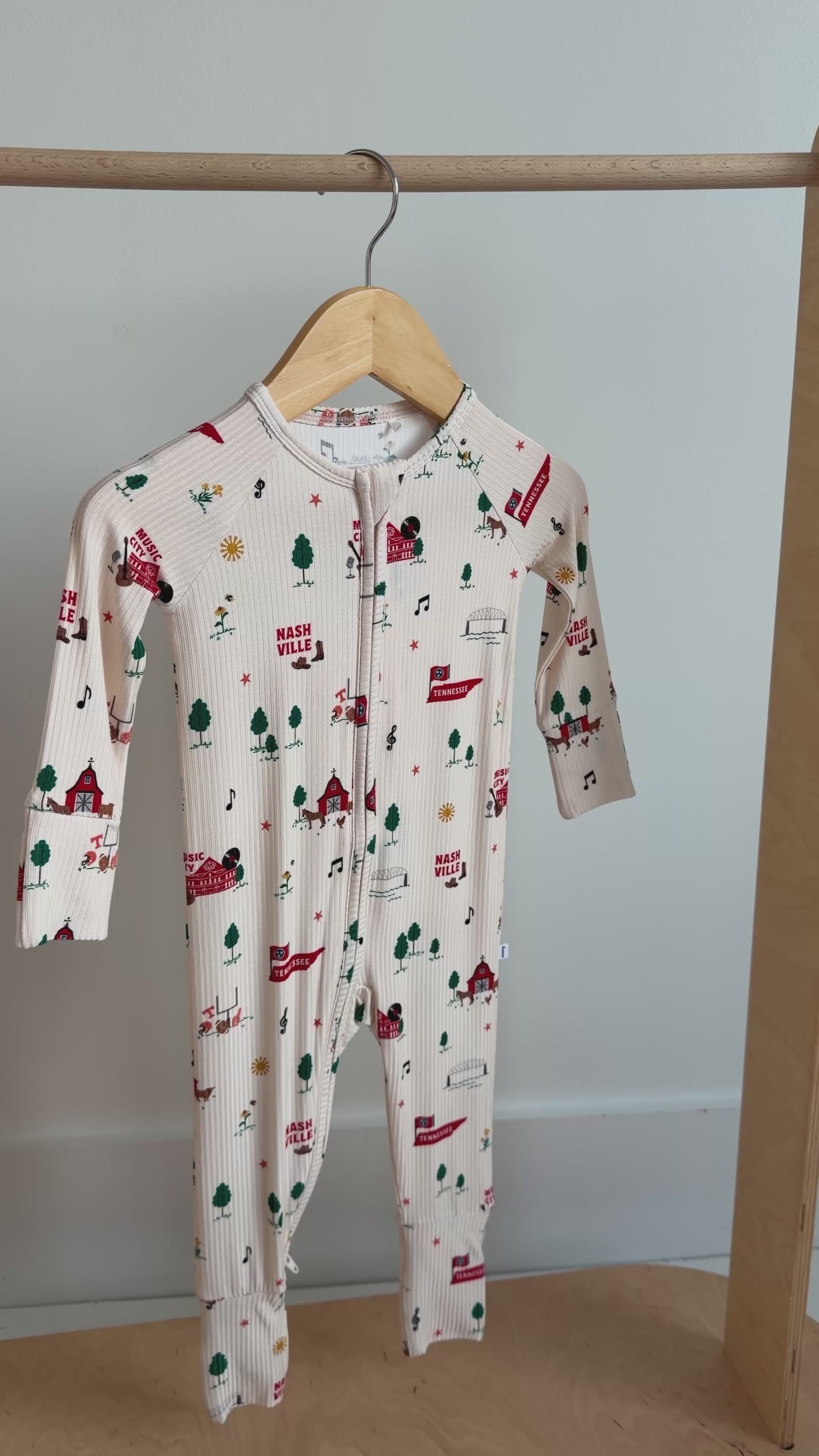 Music City Tennessee Small Ribbed Zip Romper