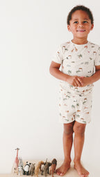 Zoo Day Small Ribbed Shorts Two-Piece Set