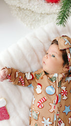 Sugar Cookies Small Ribbed Zip Romper