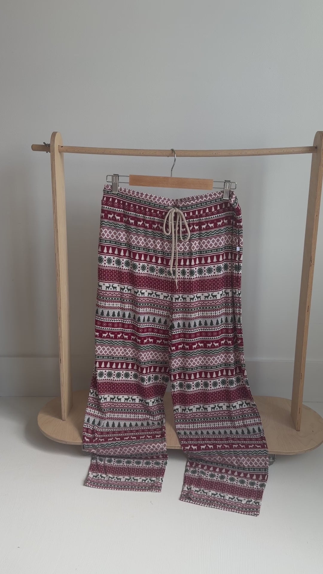 Christmas Sweater Stripe Small Ribbed Men's Pants