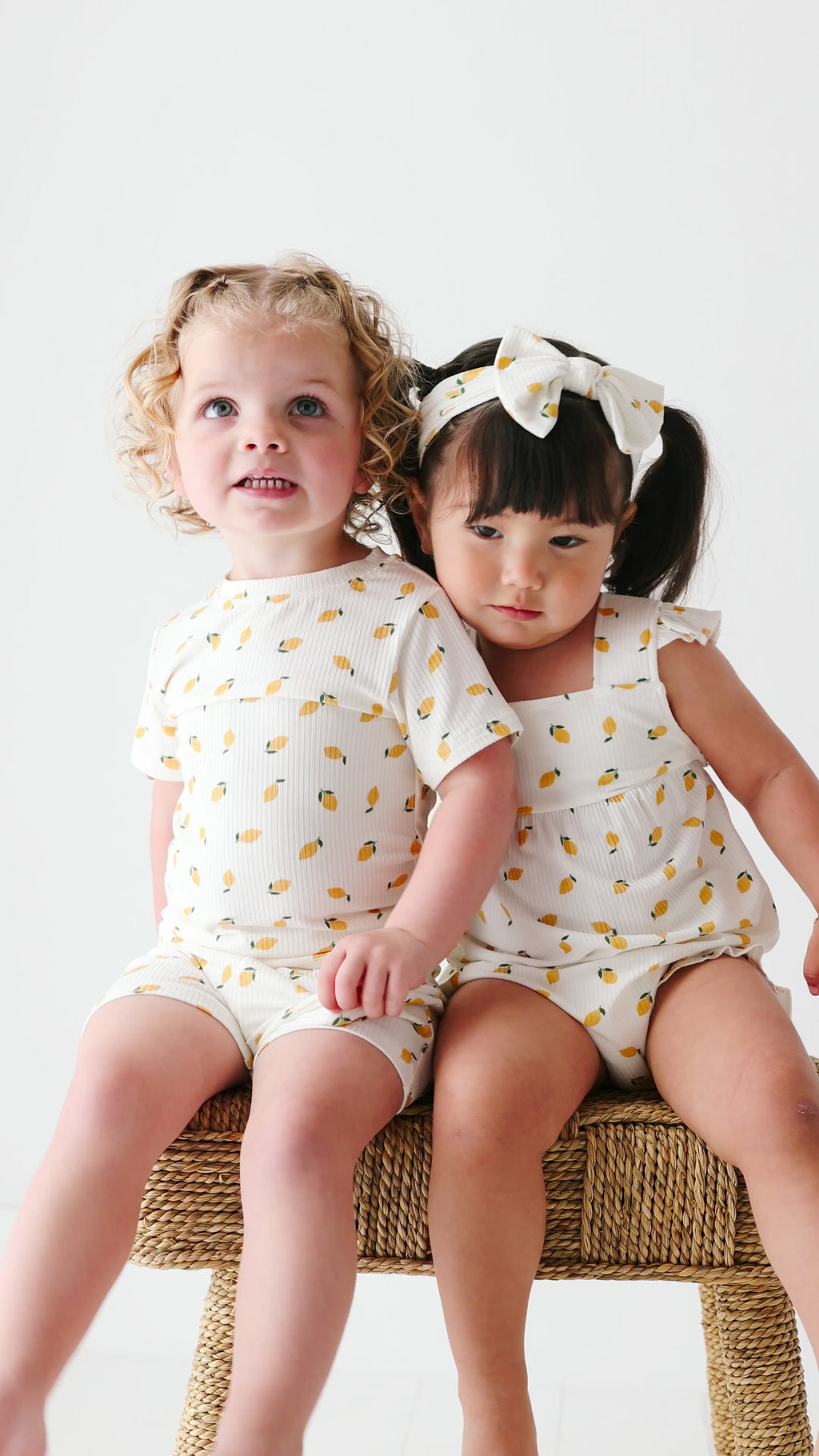 Lemons Small Ribbed Shorts Two-Piece Set