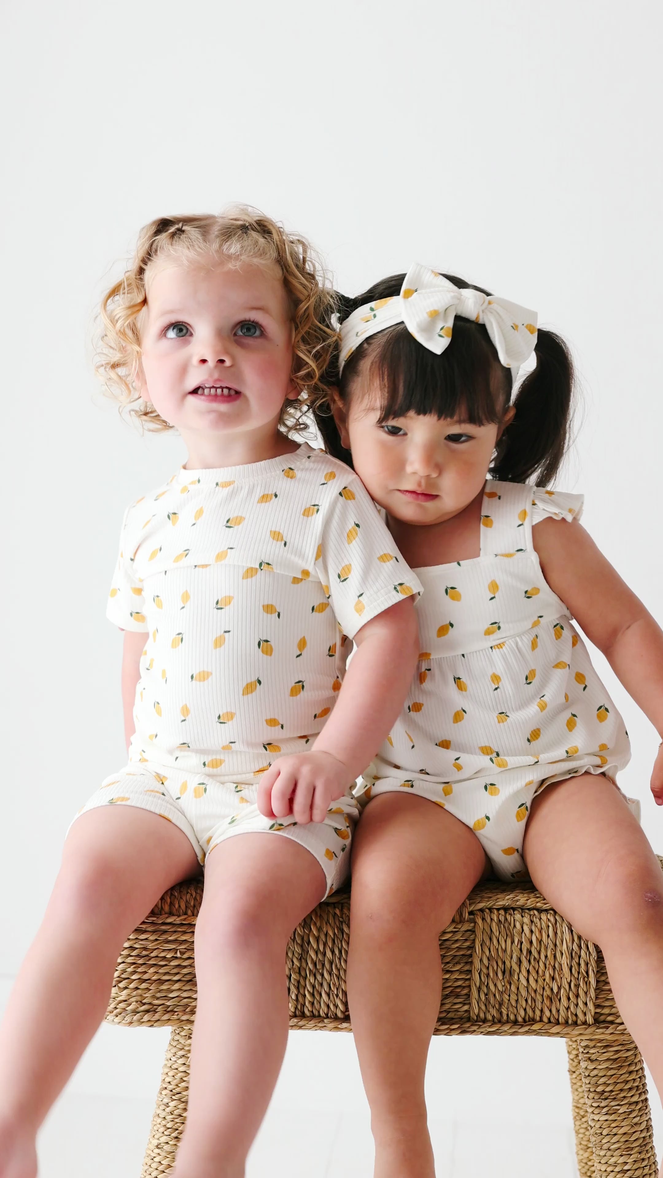 Lemons Small Ribbed Shorts Two-Piece Set