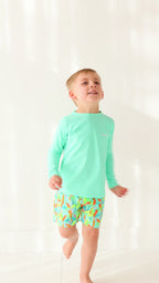 Neon Turquoise Rash Guard