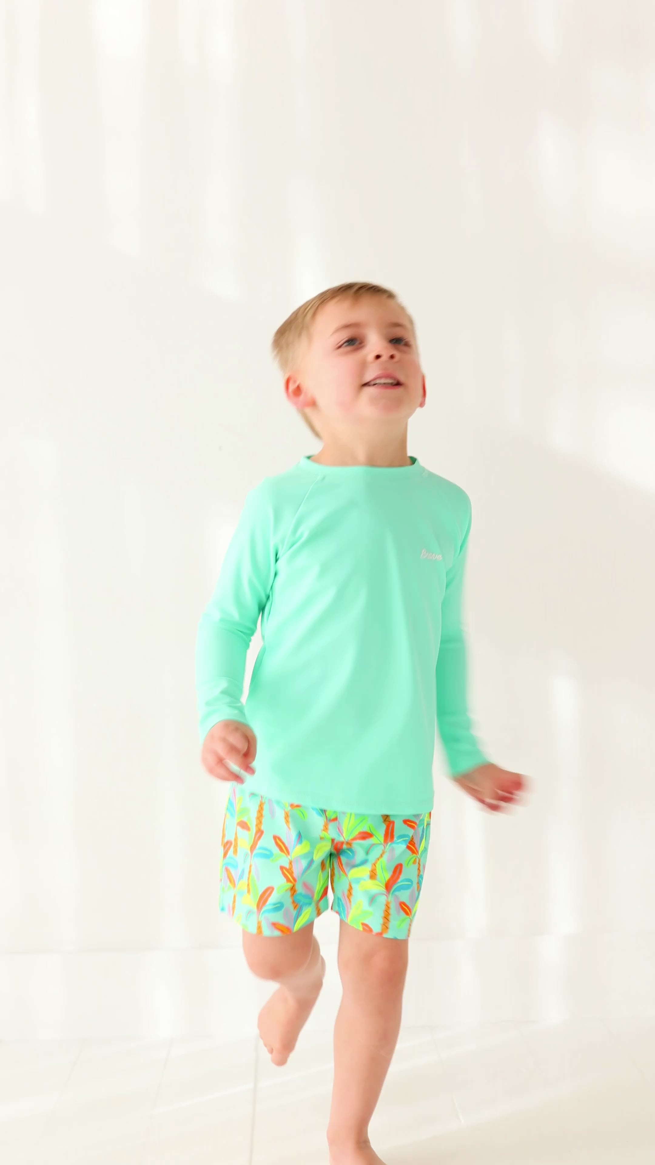 Neon Turquoise Rash Guard