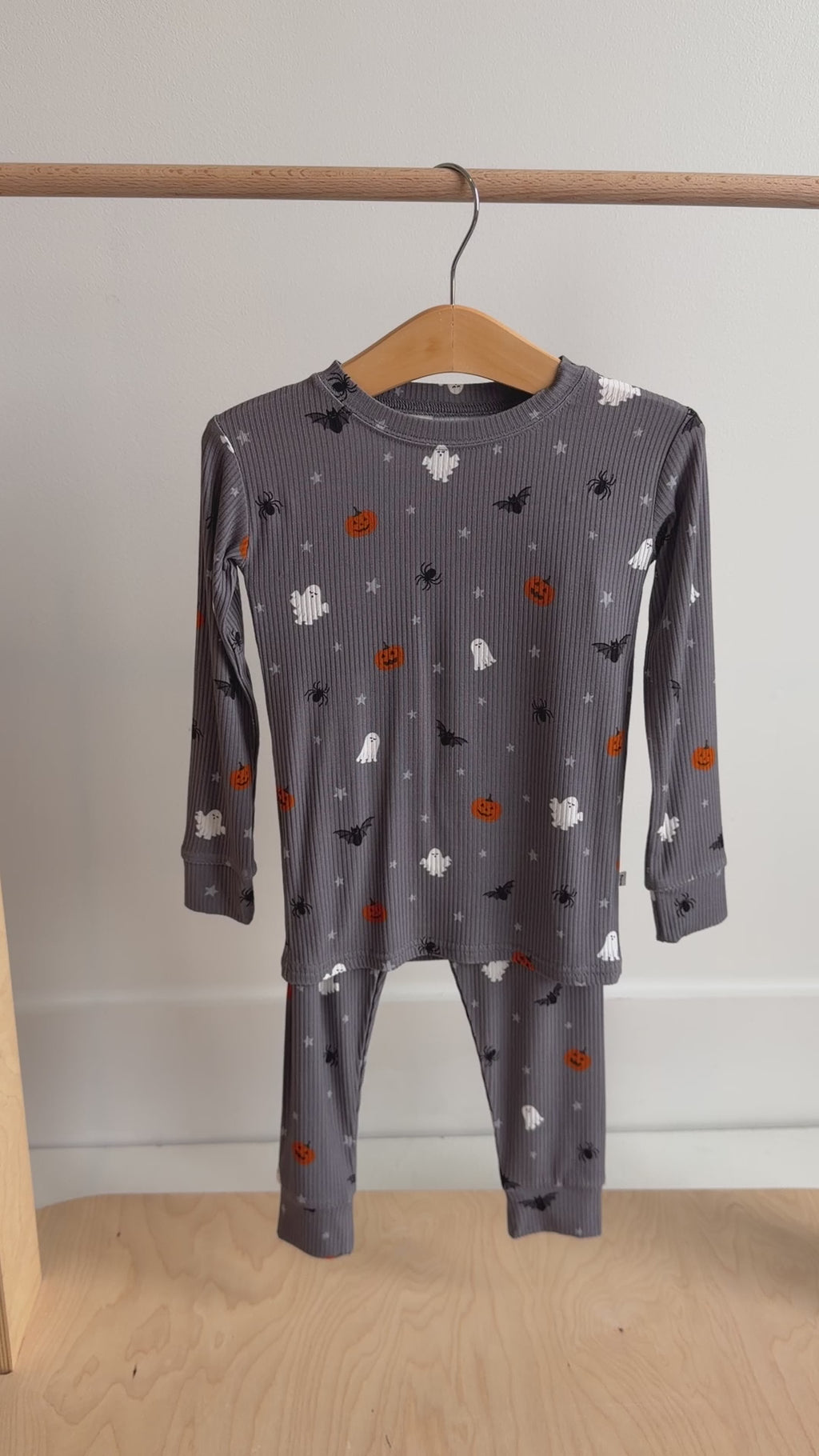 Halloween Boo Crew Small Ribbed Two-Piece Set