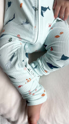 Under The Sea Small Ribbed Zip Romper