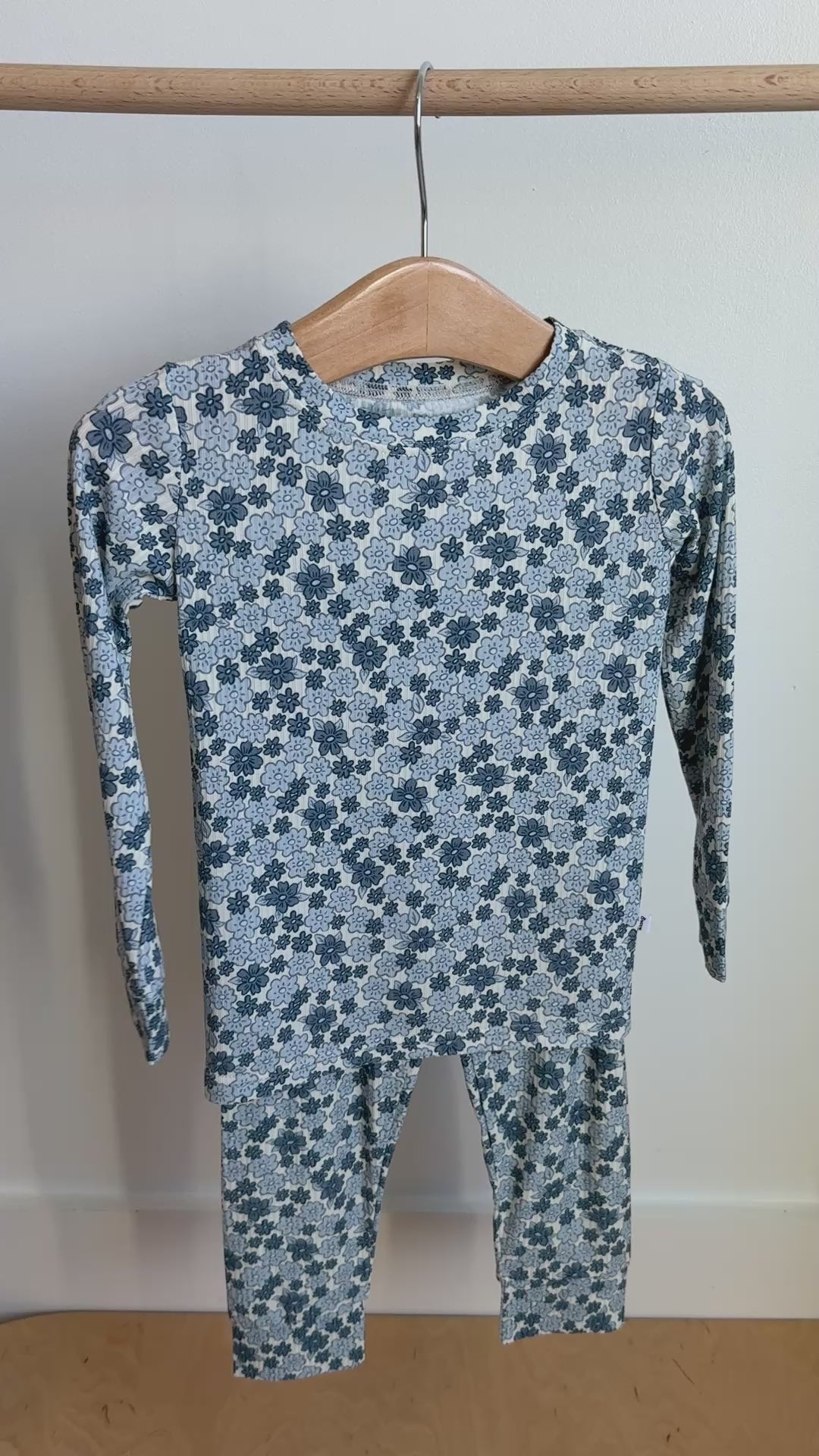 Bluebell Blossoms Small Ribbed Two-Piece Set