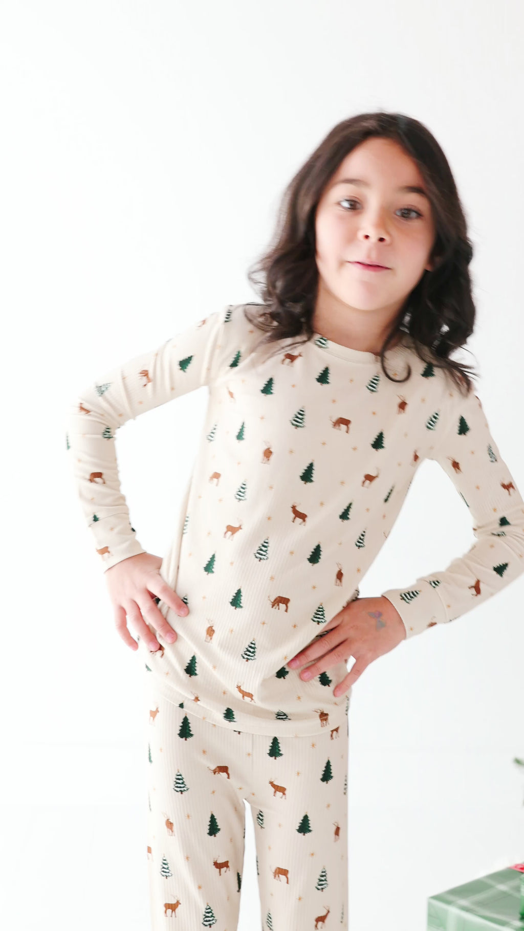 Reindeer Forest Small Ribbed Two-Piece Set