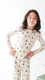 Reindeer Forest Small Ribbed Two-Piece Set