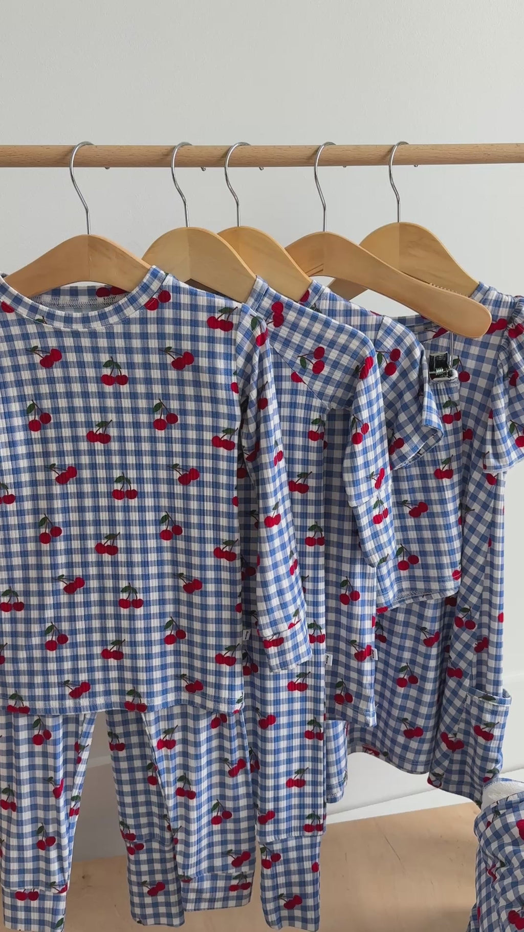 Vintage Cherries Small Ribbed Shorts Two-Piece Set