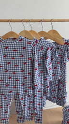 Vintage Cherries Small Ribbed Shorts Two-Piece Set