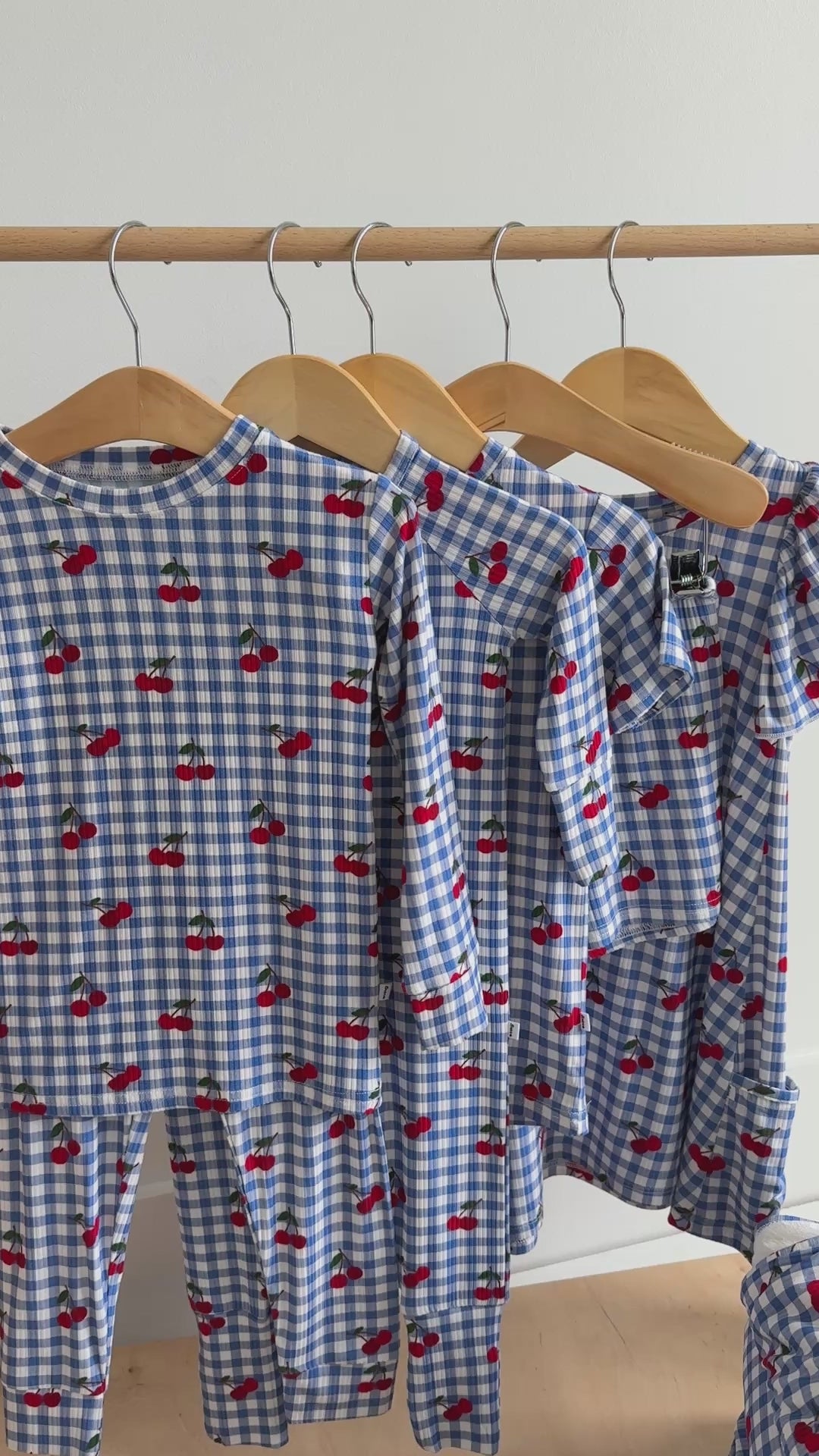 Vintage Cherries Small Ribbed Shorts Two-Piece Set