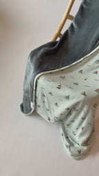 Nautical Boats Small Ribbed Toddler Blanket