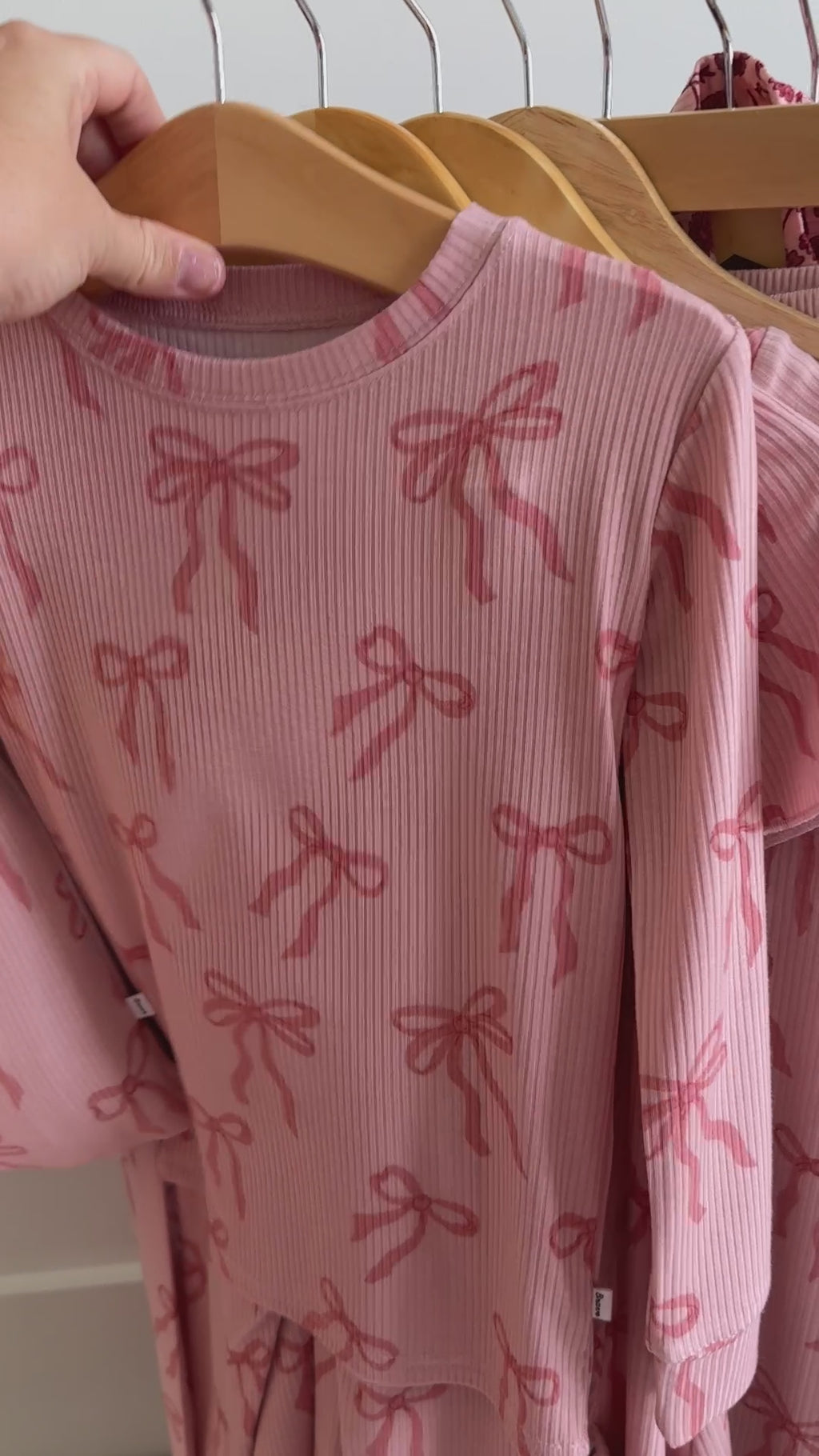 Coquette Bows Small Ribbed Two-Piece Set