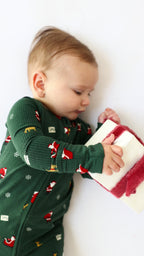 Santa Small Ribbed Zip Romper