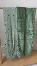 Backyard Bugs Small Ribbed Toddler Blanket