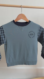 Slate Blue Start Your Engines Bamboo French Terry Pullover