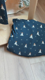 Snowmen Small Ribbed Youth Blanket