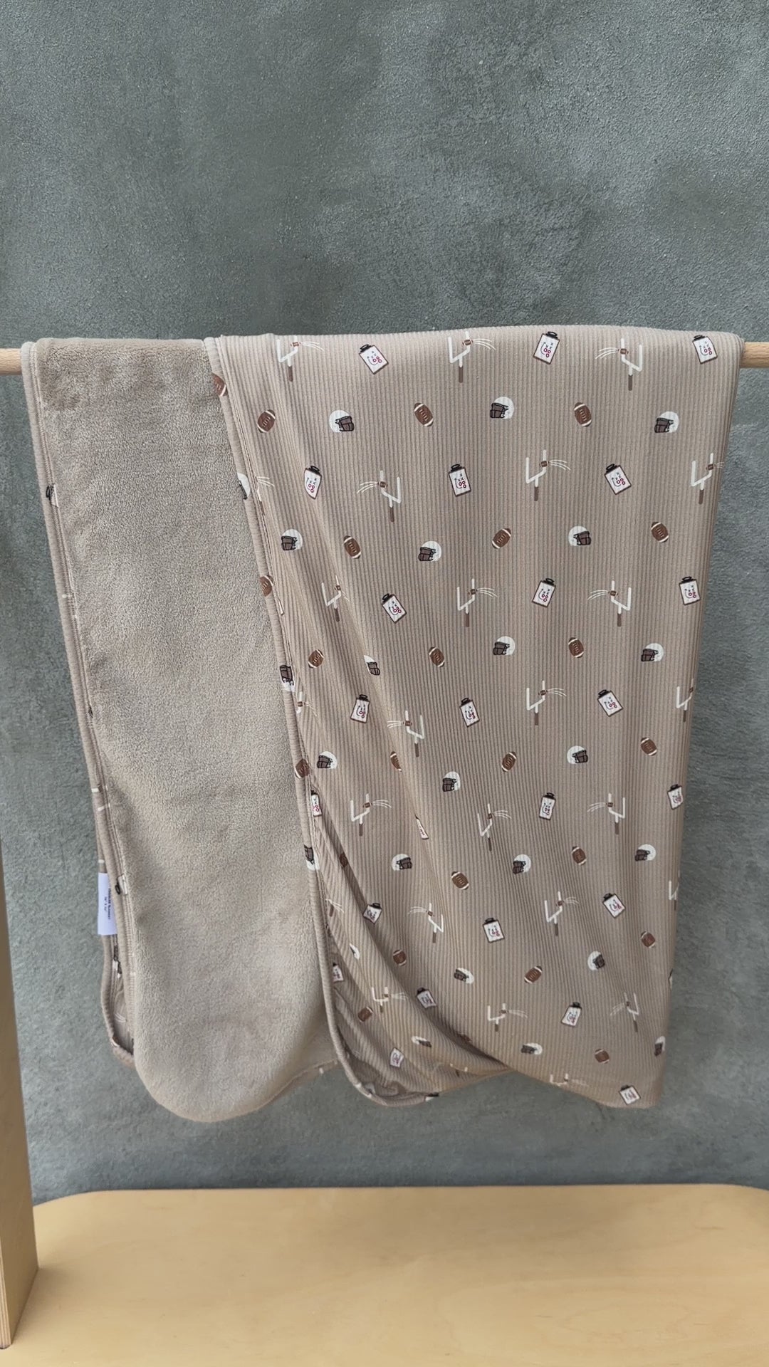Football Small Ribbed Adult Blanket