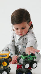 Monster Trucks Small Ribbed Zip Romper