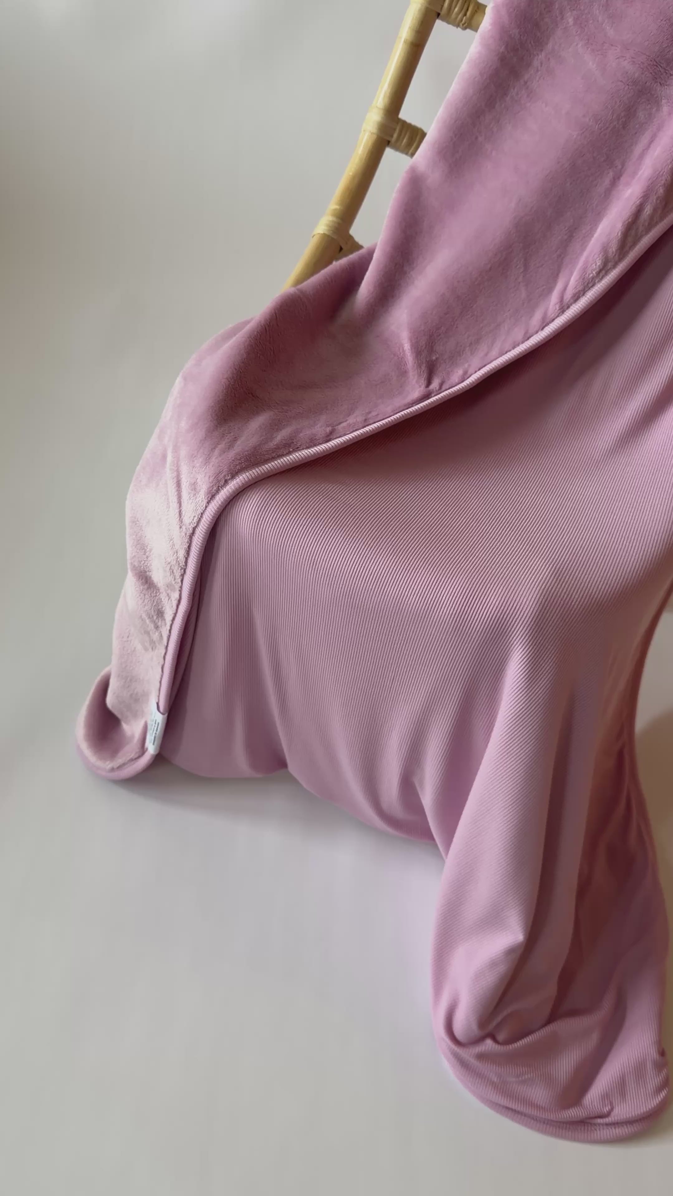 Lilac Mist Small Ribbed Adult Blanket