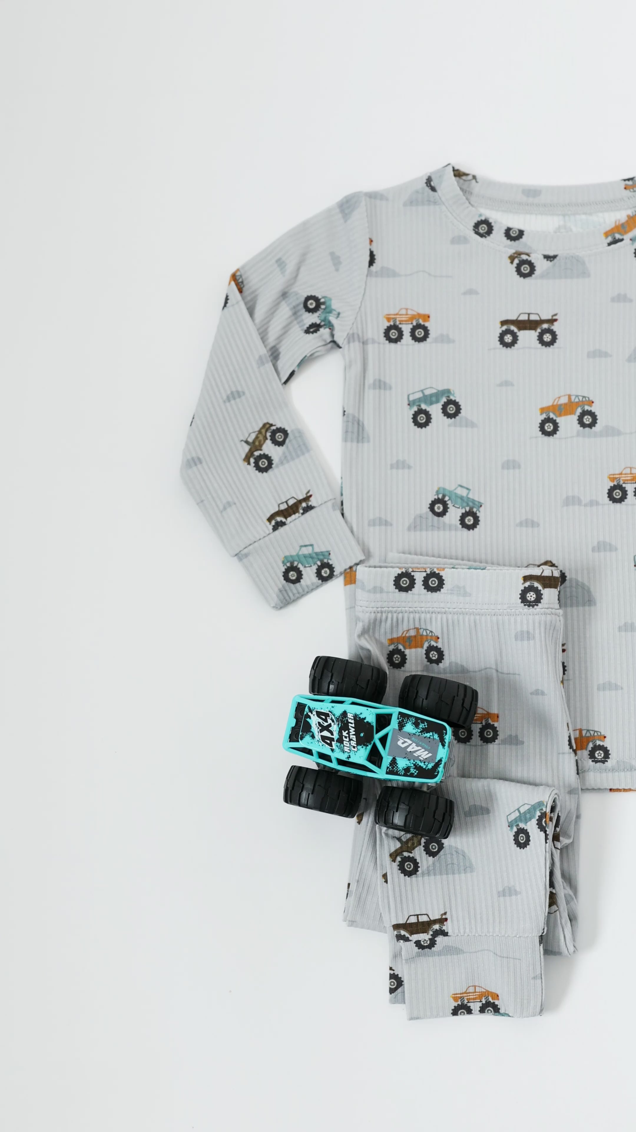 Monster Trucks Small Ribbed Two-Piece Set