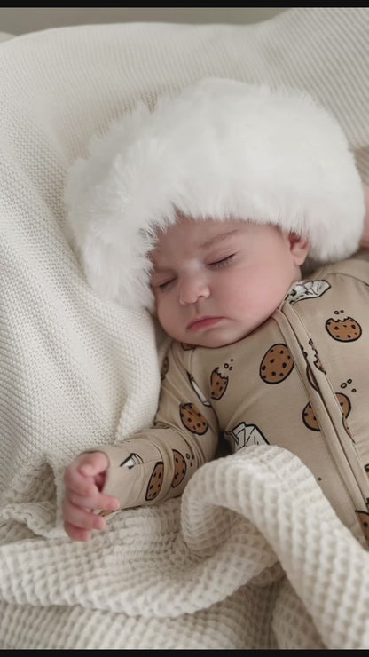 Cookies and Milk Zip Romper