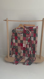 Patchwork Small Ribbed Women's Long Sleeve Top