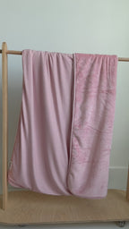 Blush Small Stripe Ribbed Youth Blanket