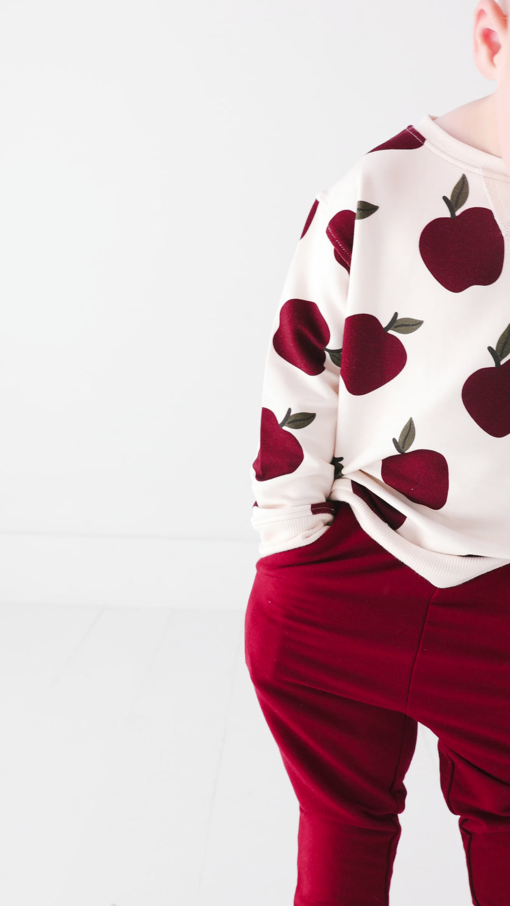 Maroon Bamboo French Terry Joggers