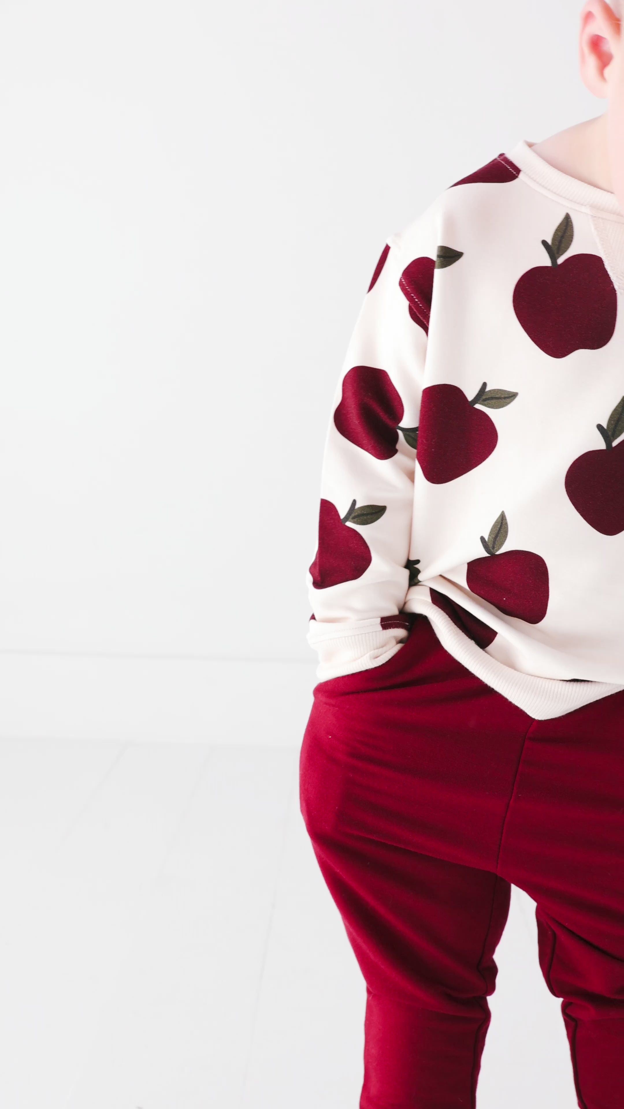 Maroon Bamboo French Terry Joggers