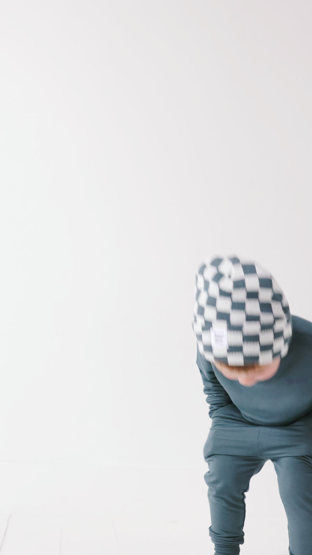 Dark Steel Blue with Brave Embroidered Bamboo French Terry Pullover