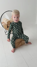 Christmas Trees Small Ribbed Two-Piece Set